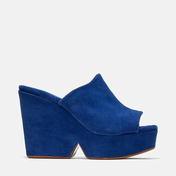 Women DOLCY Pacific Blue Suede Clergerie Mules