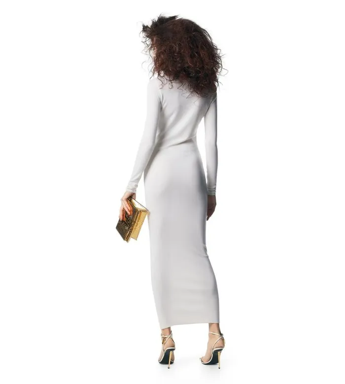 Women Dresses Tom Ford Cashmere Silk Square Neck Dress Women Dresses Tom Ford Cashmere Silk Square Neck Dress