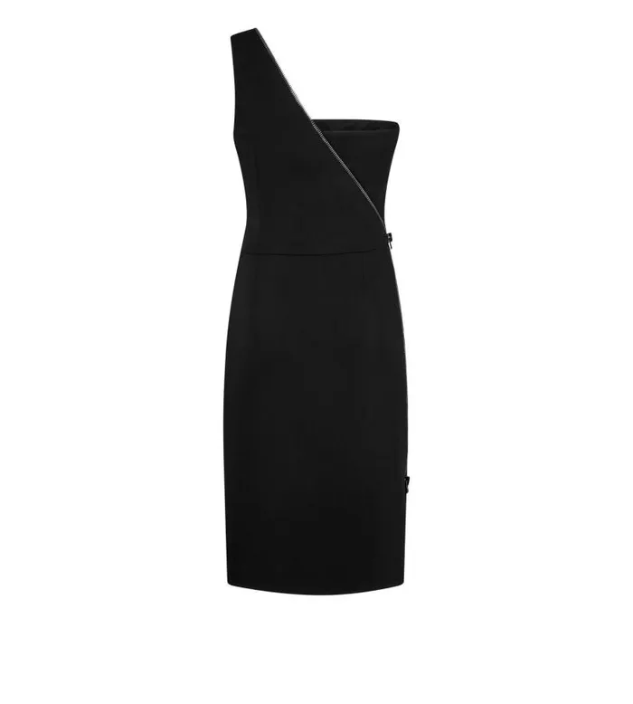 Women Dresses Tom Ford Viscose Stretch Cady One Shoulder Cocktail Dress Black Women Dresses Tom Ford Viscose Stretch Cady One Shoulder Cocktail Dress Black