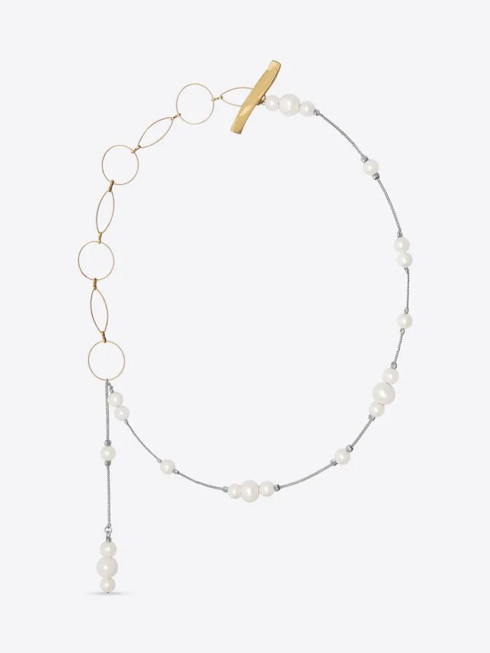 Women Dries Van Noten Jewelry Pearl Chain Necklace