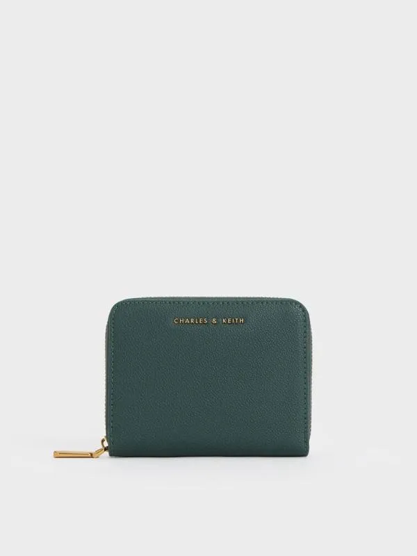 Women Dulcie ZipAround Square Wallet 8211 Green CHARLES and KEITH Small Wallets