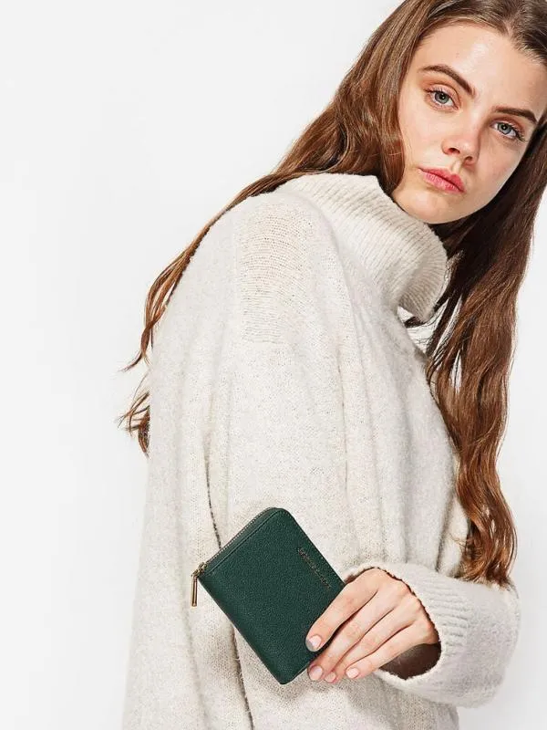 Women Dulcie ZipAround Square Wallet 8211 Green CHARLES and KEITH Small Wallets Women Dulcie ZipAround Square Wallet 8211 Green CHARLES and KEITH Small Wallets