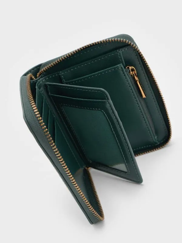 Women Dulcie ZipAround Square Wallet 8211 Green CHARLES and KEITH Small Wallets Women Dulcie ZipAround Square Wallet 8211 Green CHARLES and KEITH Small Wallets