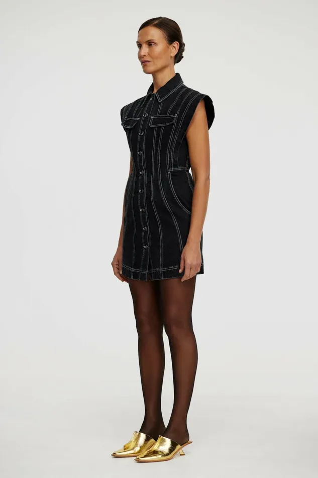 Women EAGLETON MINI DRESS Black Acler Mini Dresses