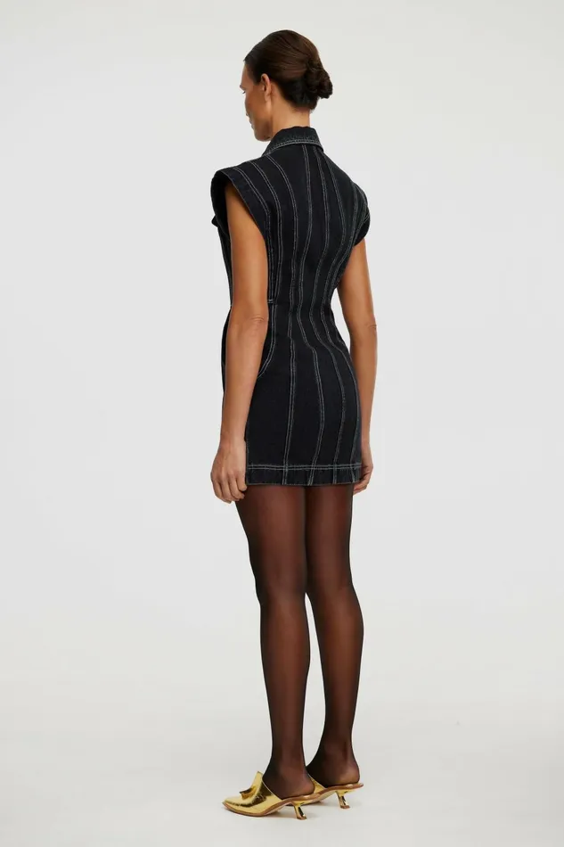 Women EAGLETON MINI DRESS Black Acler Mini Dresses