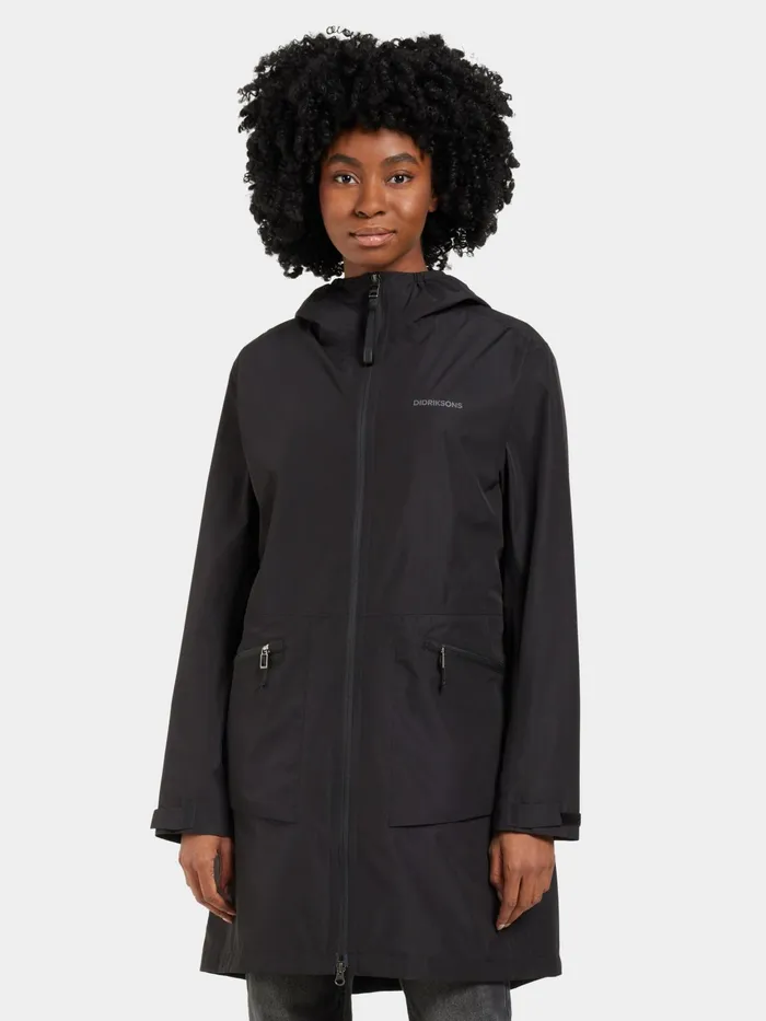 Women Eliana Parka Black Didriksons Spring Jackets