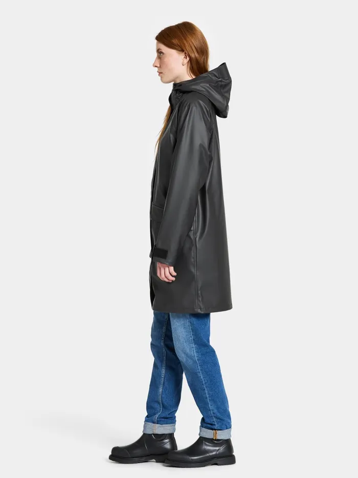 Women Elly Parka Galon Black Didriksons Autumn Jackets
