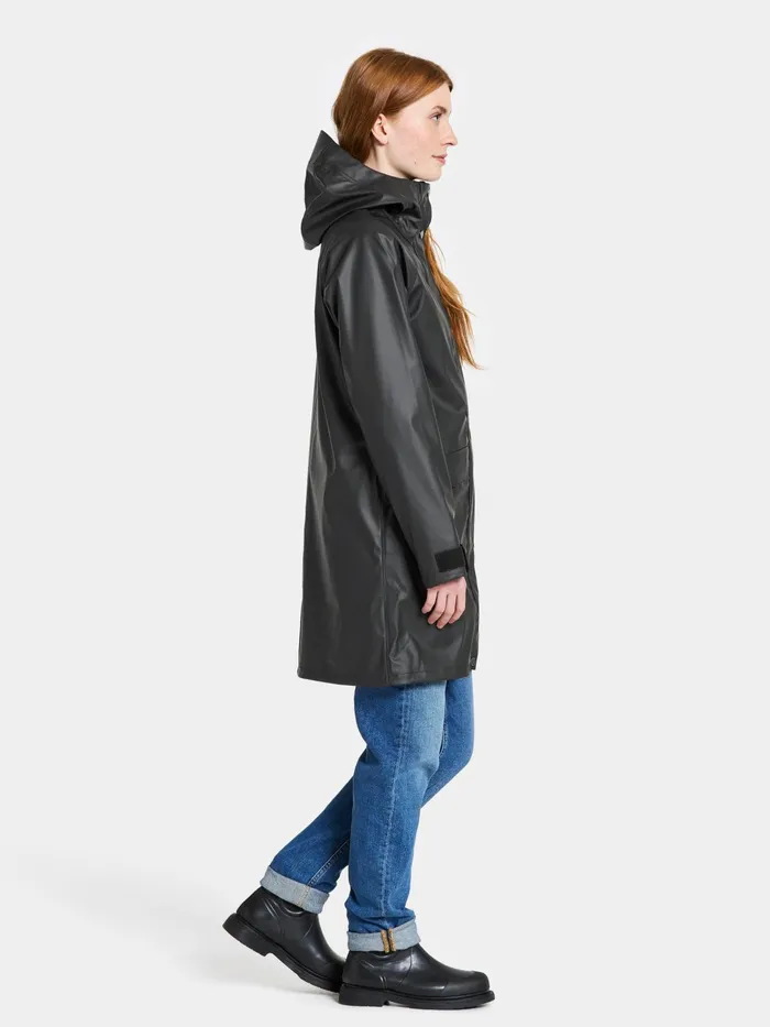 Women Elly Parka Galon Black Didriksons Autumn Jackets