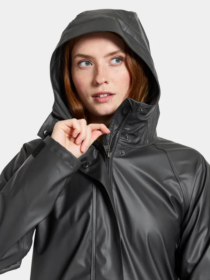 Women Elly Parka Galon Black Didriksons Autumn Jackets