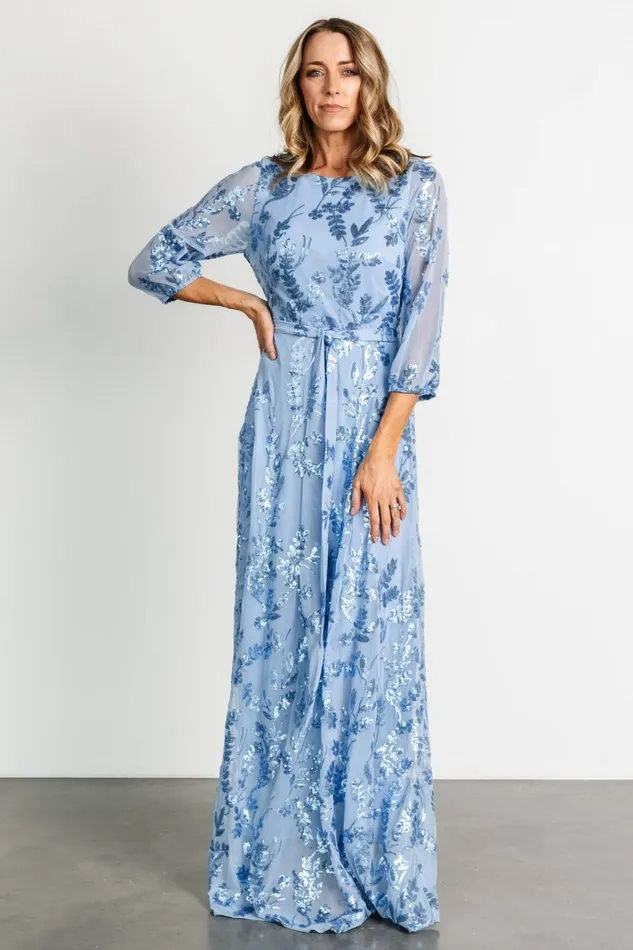 Women Embellished Sequin Baltic Born Destiny Sequin Maxi Dress Blue Women Embellished Sequin Baltic Born Destiny Sequin Maxi Dress Blue