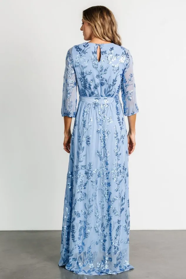 Women Embellished Sequin Baltic Born Destiny Sequin Maxi Dress Blue Women Embellished Sequin Baltic Born Destiny Sequin Maxi Dress Blue