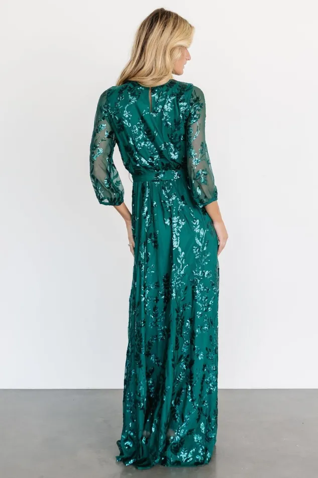 Women Embellished Sequin Baltic Born Destiny Sequin Maxi Dress Emerald Women Embellished Sequin Baltic Born Destiny Sequin Maxi Dress Emerald