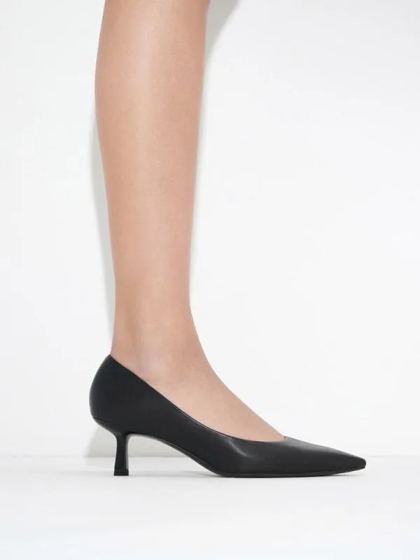 Women Emmy Pointed Kitten Heel Pumps 8211 Black CHARLES and KEITH Heels Women Emmy Pointed Kitten Heel Pumps 8211 Black CHARLES and KEITH Heels