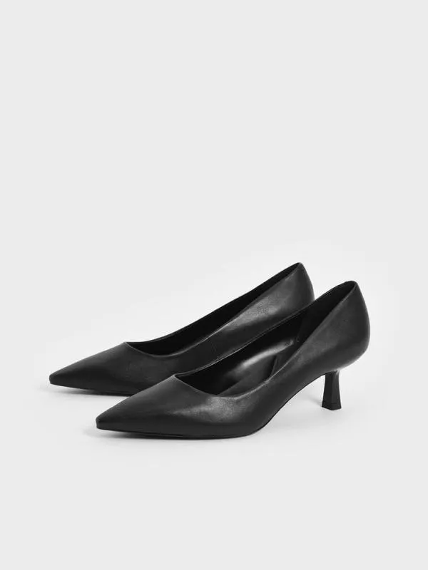 Women Emmy Pointed Kitten Heel Pumps 8211 Black CHARLES and KEITH Heels Women Emmy Pointed Kitten Heel Pumps 8211 Black CHARLES and KEITH Heels