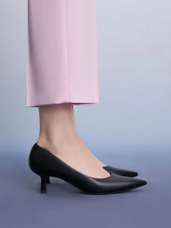 Women Emmy Pointed Kitten Heel Pumps 8211 Black CHARLES and KEITH Heels Women Emmy Pointed Kitten Heel Pumps 8211 Black CHARLES and KEITH Heels