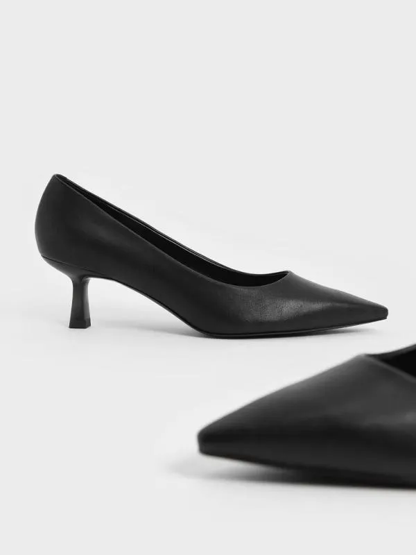 Women Emmy Pointed Kitten Heel Pumps 8211 Black CHARLES and KEITH Heels Women Emmy Pointed Kitten Heel Pumps 8211 Black CHARLES and KEITH Heels