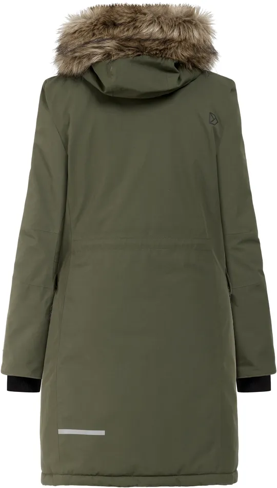 Women Erika Parka Deep Green Didriksons Autumn Jackets
