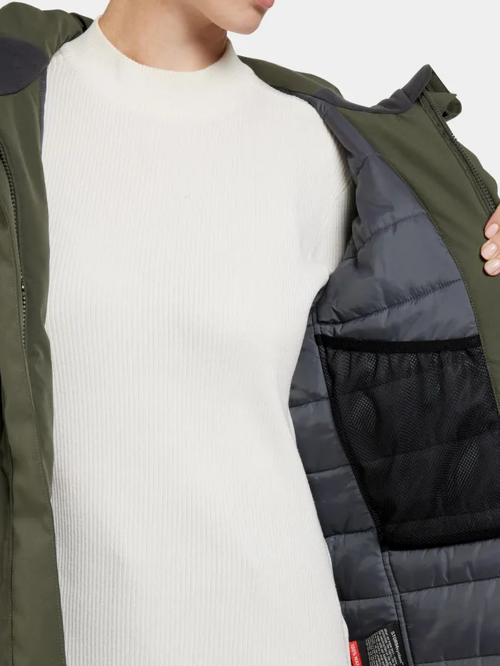 Women Erika Parka Deep Green Didriksons Autumn Jackets