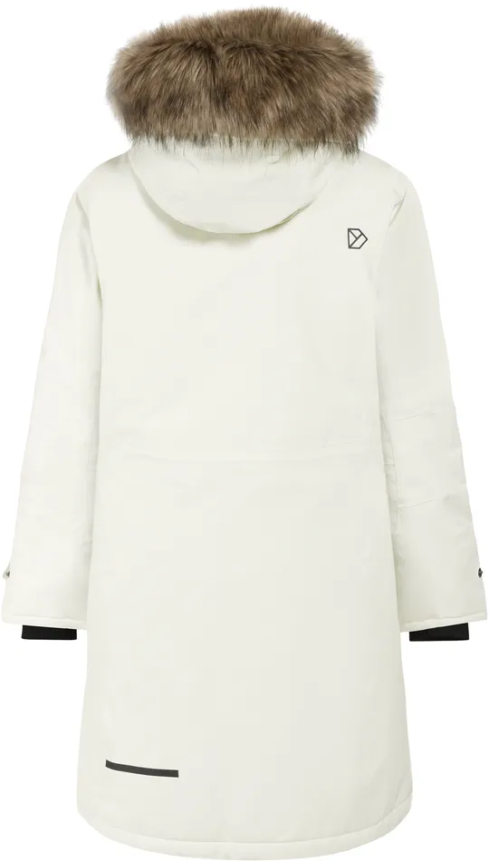 Women Erika Parka White Foam Didriksons Autumn Jackets