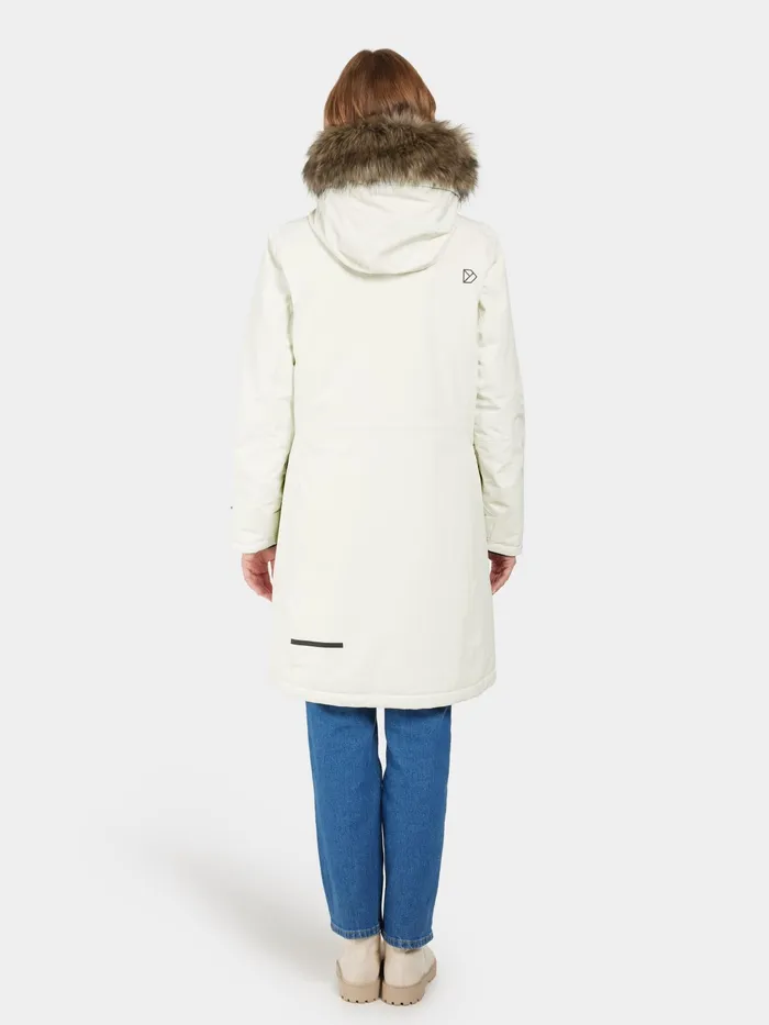 Women Erika Parka White Foam Didriksons Autumn Jackets