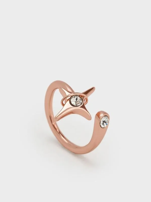Women Estelle Star Crystal Ring 8211 Rose Gold CHARLES and KEITH Rings Women Estelle Star Crystal Ring 8211 Rose Gold CHARLES and KEITH Rings