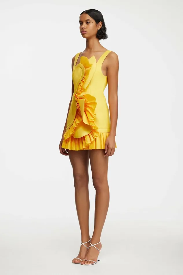Women ETHERLEY MINI DRESS Honey Gold Acler Mini Dresses