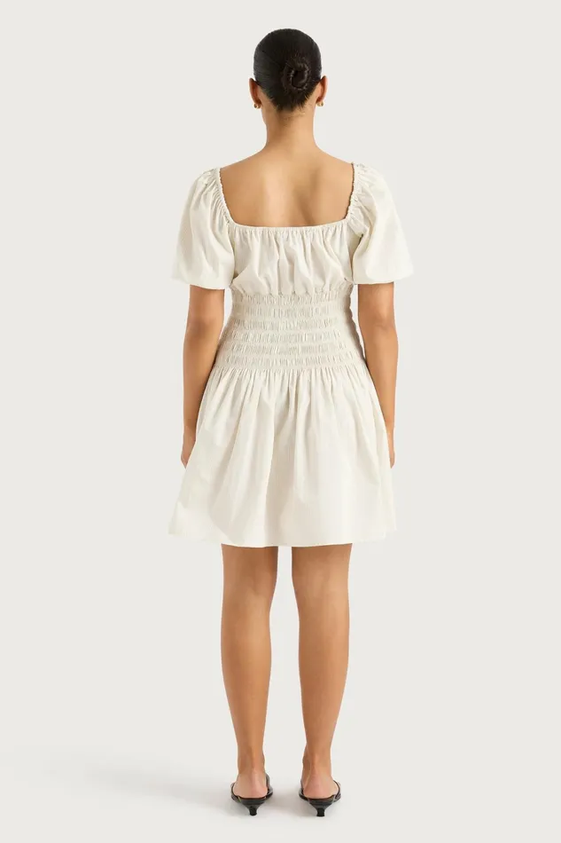 Women Faithfull The Brand Dresses Aya Mini Dress Cream Pinstripe