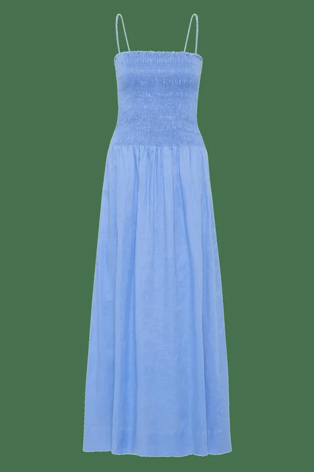 Women Faithfull The Brand Dresses Geriba Midi Dress Mid Blue