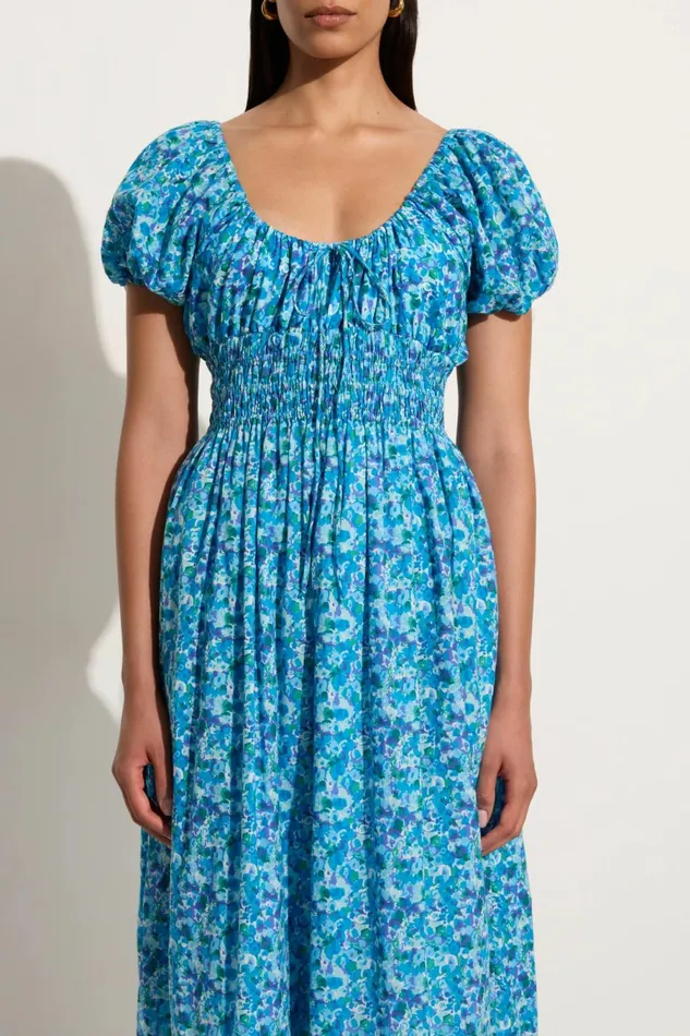 Women Faithfull The Brand Dresses Vineria Midi Dress Stellina Floral 8211 Faithfull The Brand