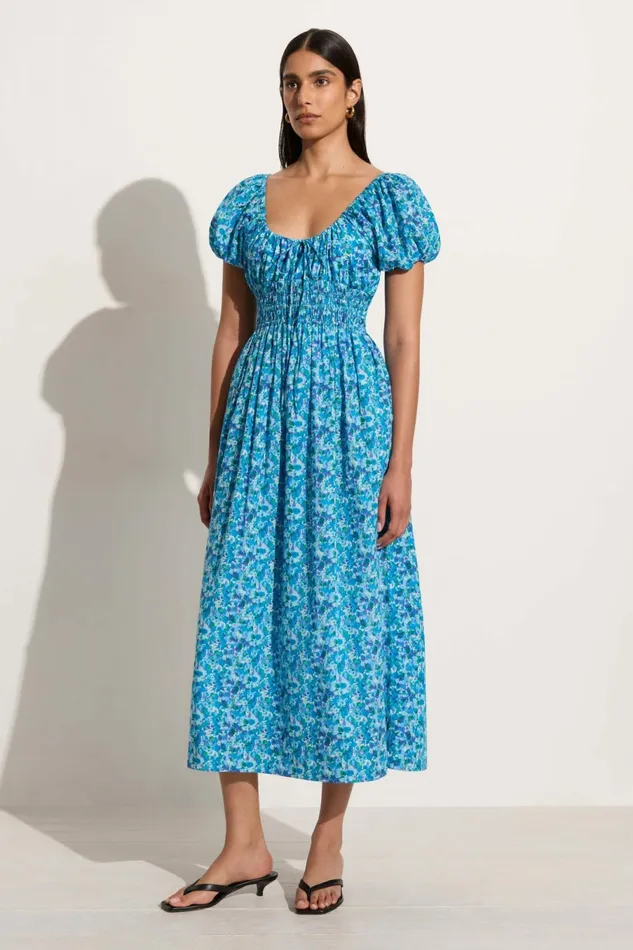 Women Faithfull The Brand Dresses Vineria Midi Dress Stellina Floral 8211 Faithfull The Brand