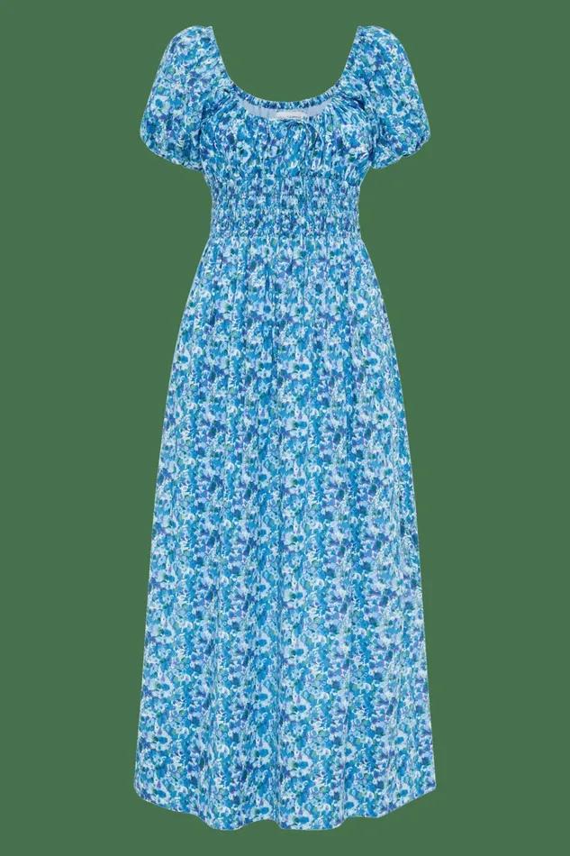 Women Faithfull The Brand Dresses Vineria Midi Dress Stellina Floral 8211 Faithfull The Brand