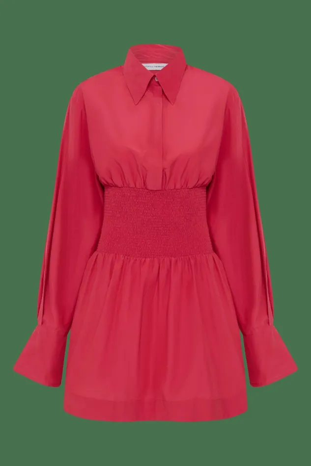 Women Faithfull The Brand Mini Dresses Vitinia Mini Dress Crimson 8211 Faithfull The Brand
