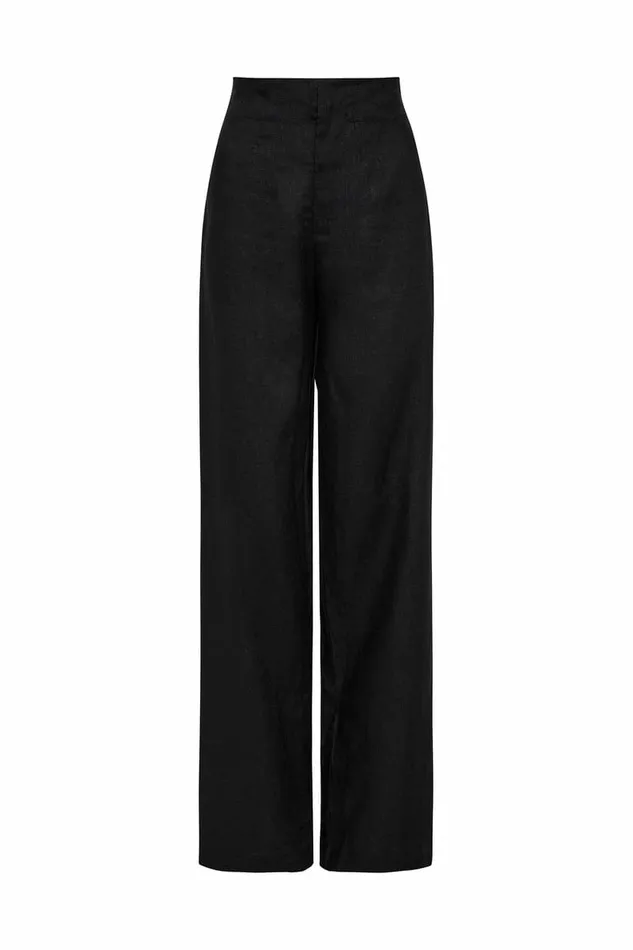 Women Faithfull The Brand Pants Isotta Pant Black 8211 Faithfull The Brand
