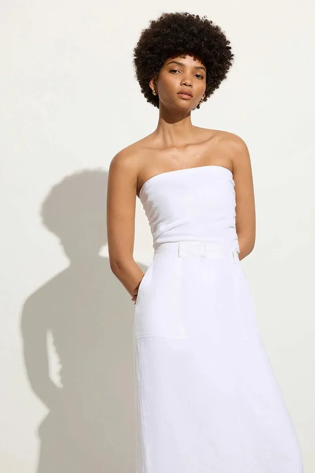 Women Faithfull The Brand Skirts and Shorts Amreli Maxi Skirt White 8211 Faithfull The Brand
