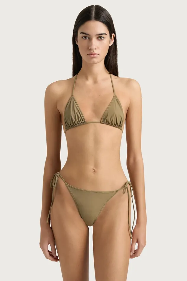 Women Faithfull The Brand Swim Leo Bikini Bottom Khaki