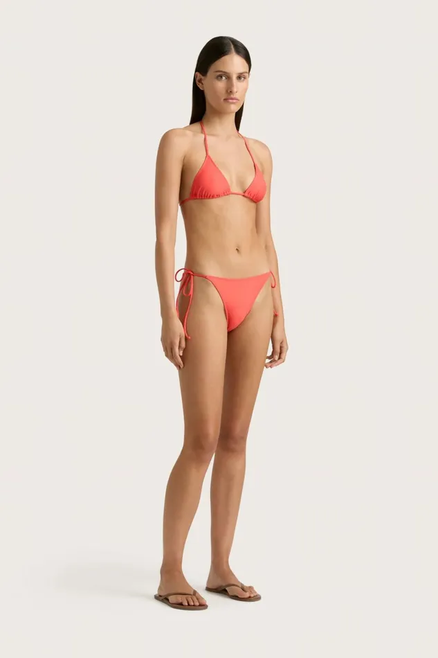Women Faithfull The Brand Swim Sete Bikini Top Vermillion