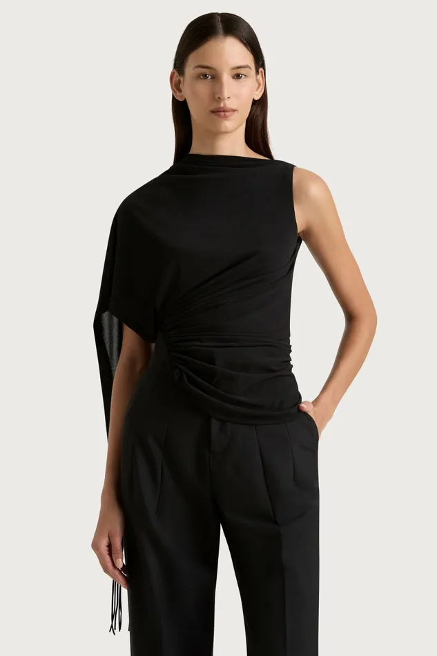Women Faithfull The Brand Tops Bijou Asymmetric Top Black