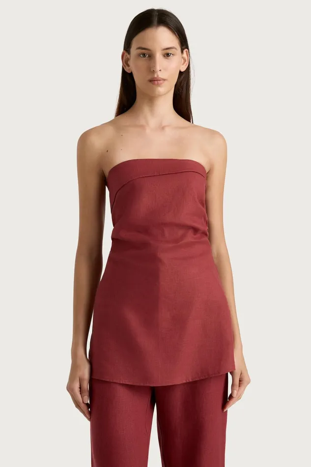 Women Faithfull The Brand Tops Boe Tunic Top Wine