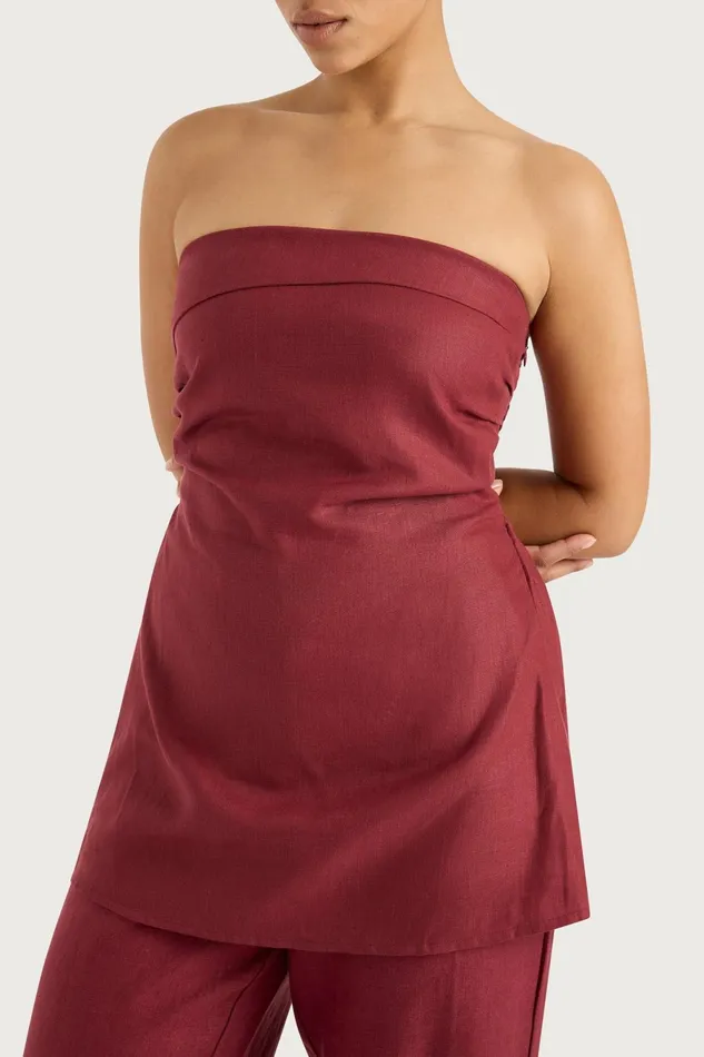 Women Faithfull The Brand Tops Boe Tunic Top Wine
