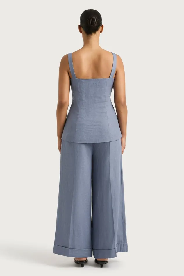Women Faithfull The Brand Tops Corbiere Vest Cornflower Blue