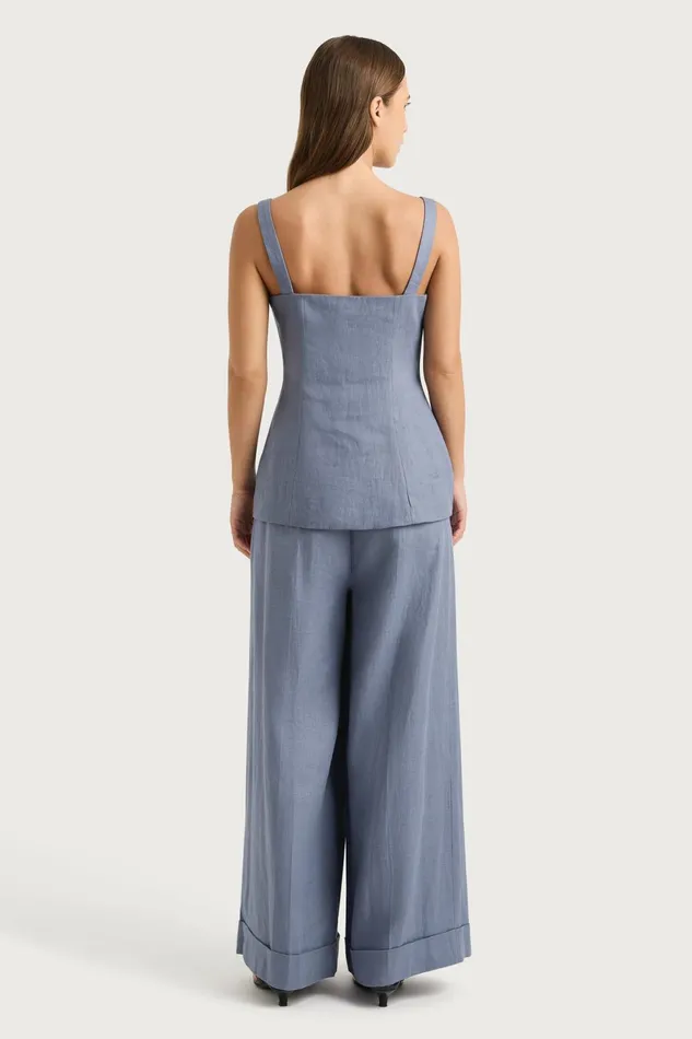 Women Faithfull The Brand Tops Corbiere Vest Cornflower Blue