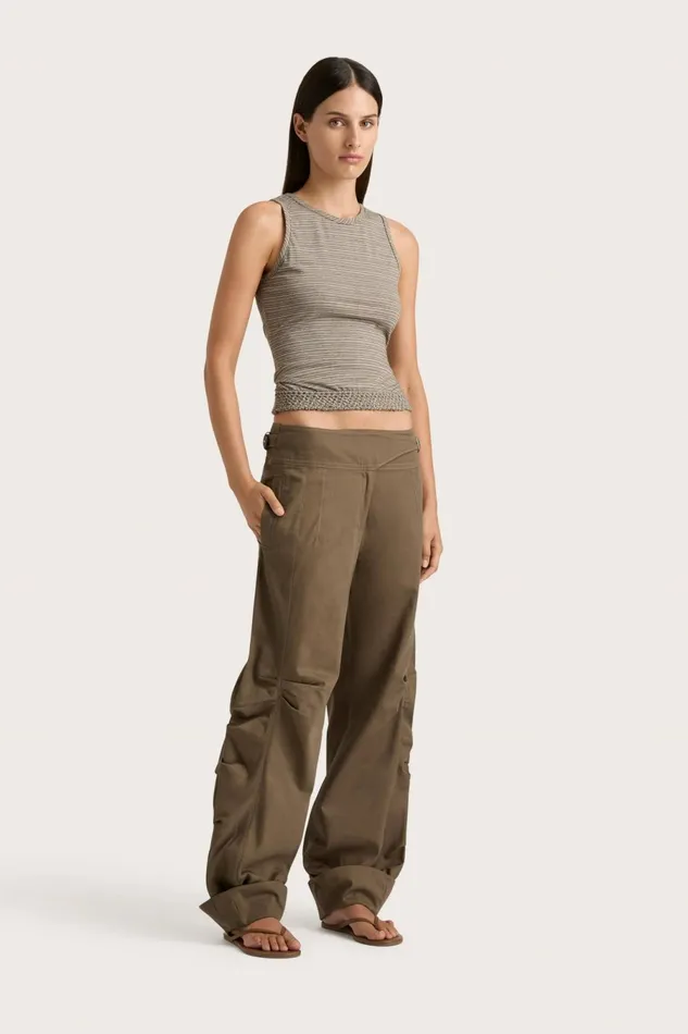 Women Faithfull The Brand Tops Maceio Top Walnut Stripe