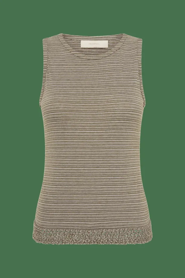 Women Faithfull The Brand Tops Maceio Top Walnut Stripe