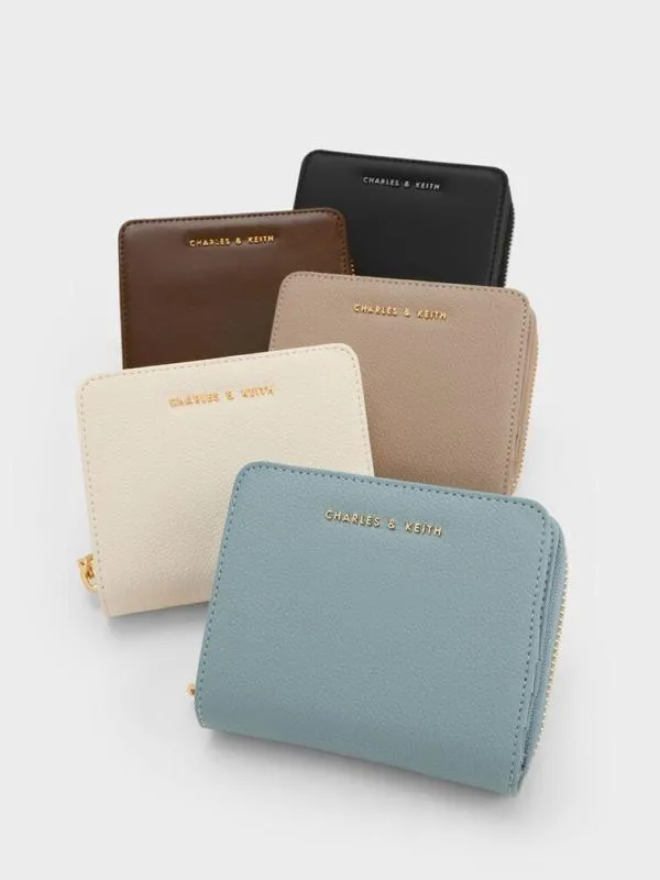 Women Finley ZipAround Small Wallet 8211 Cream CHARLES and KEITH Small Wallets