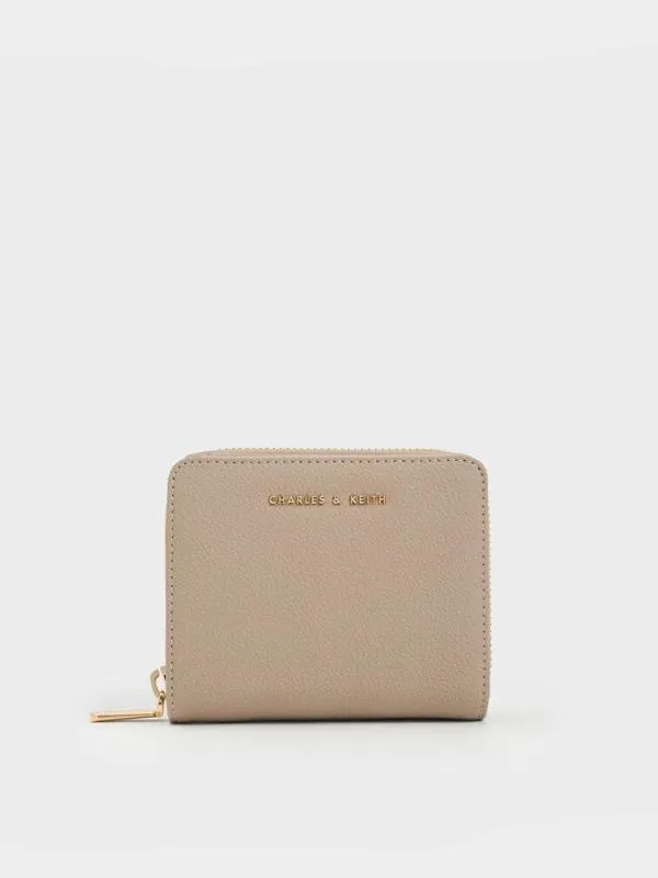 Women Finley ZipAround Small Wallet 8211 Taupe CHARLES and KEITH Small Wallets