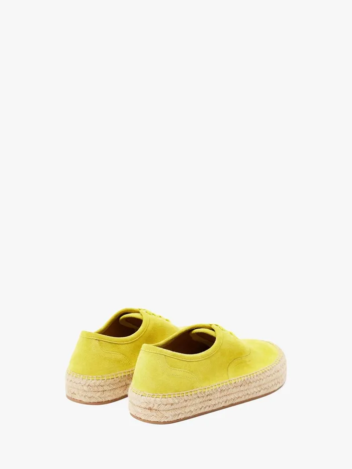 Women Flats JW Anderson SUEDE LACEFRONT PLATFORM ESPADRILLES Lime Women Flats JW Anderson SUEDE LACEFRONT PLATFORM ESPADRILLES Lime