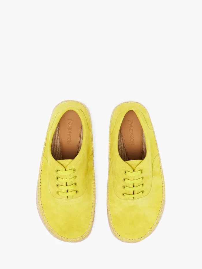 Women Flats JW Anderson SUEDE LACEFRONT PLATFORM ESPADRILLES Lime Women Flats JW Anderson SUEDE LACEFRONT PLATFORM ESPADRILLES Lime