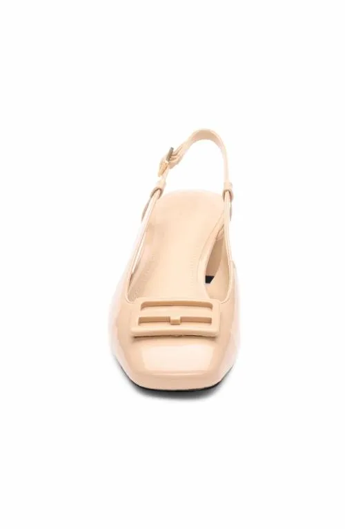 Women Flats Liverpool Los Angeles Getty Slingback With Logo Medallion Lp Nude