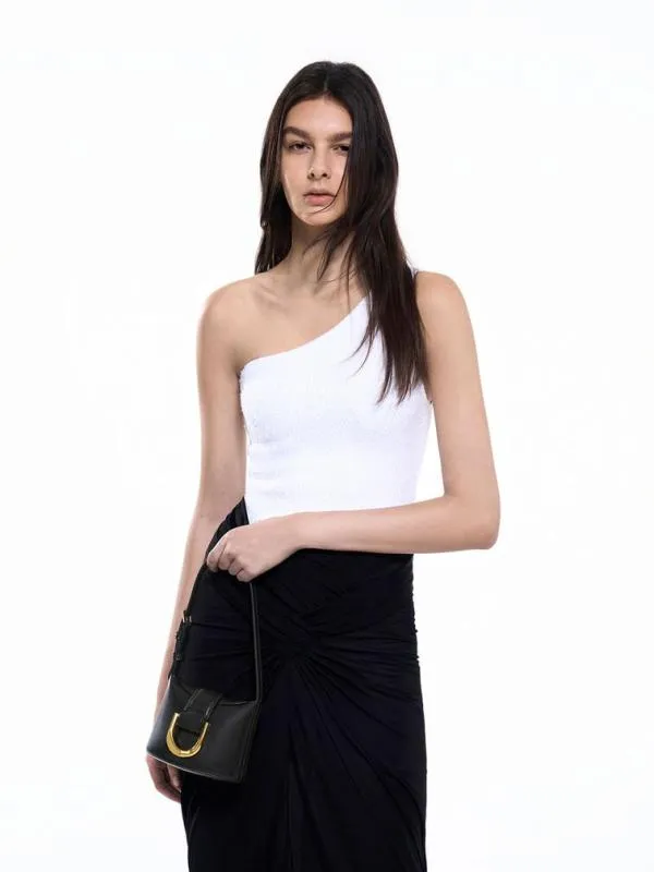 Women Gabine Bucket Bag 8211 Black CHARLES and KEITH Top Handle Bags
