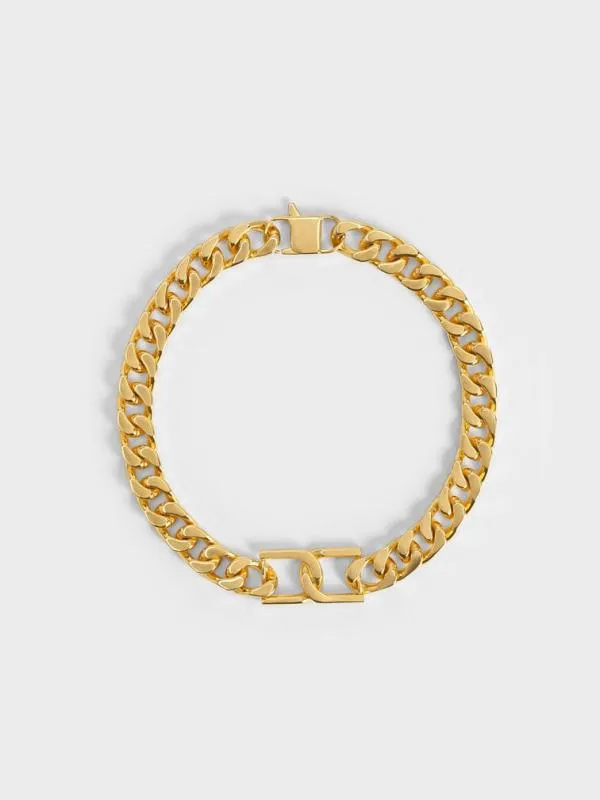 Women Gabine ChainLink Choker Necklace 8211 Gold CHARLES and KEITH Necklaces